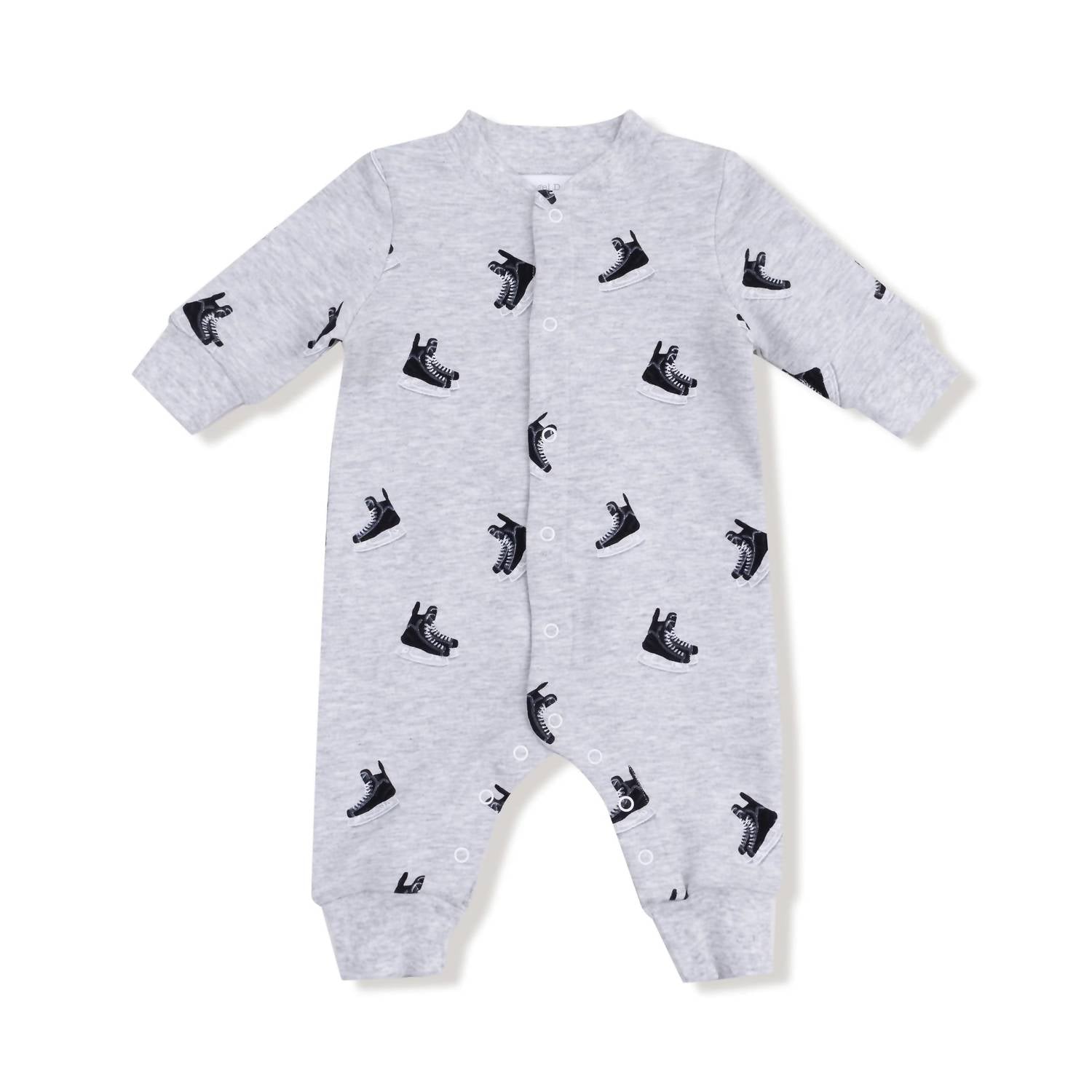 ANGEL DEAR Boy's Hockey Collar Romper in grey - kids' item