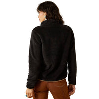 ARIAT Women's Berber Snap Front Sweatshirt in black - women's top - alternate view