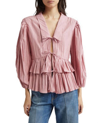 Stine Goya - Balloon Sleeve Tie Top
