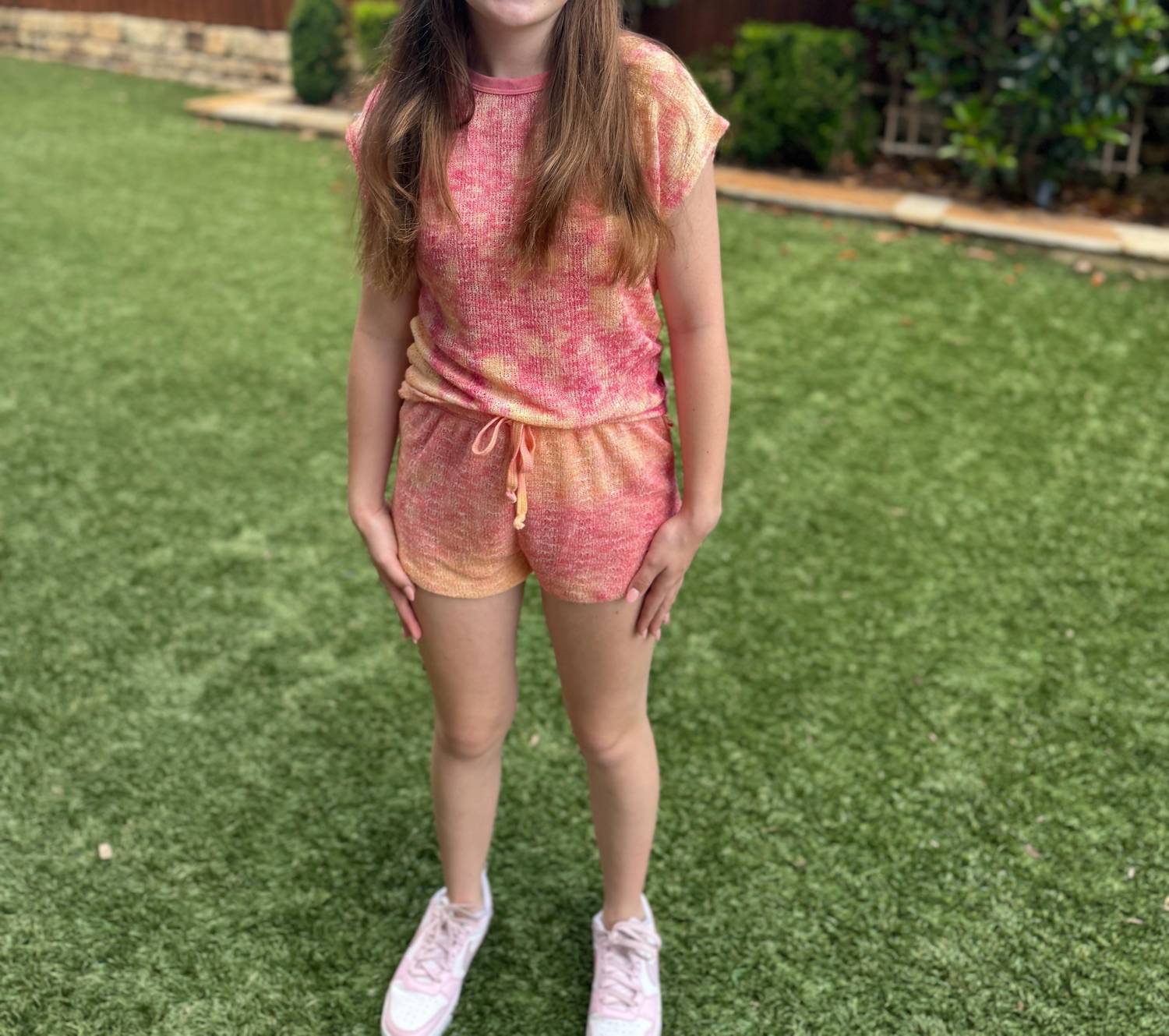 T2Love - Girl's Tie Dye Crochet Shorts