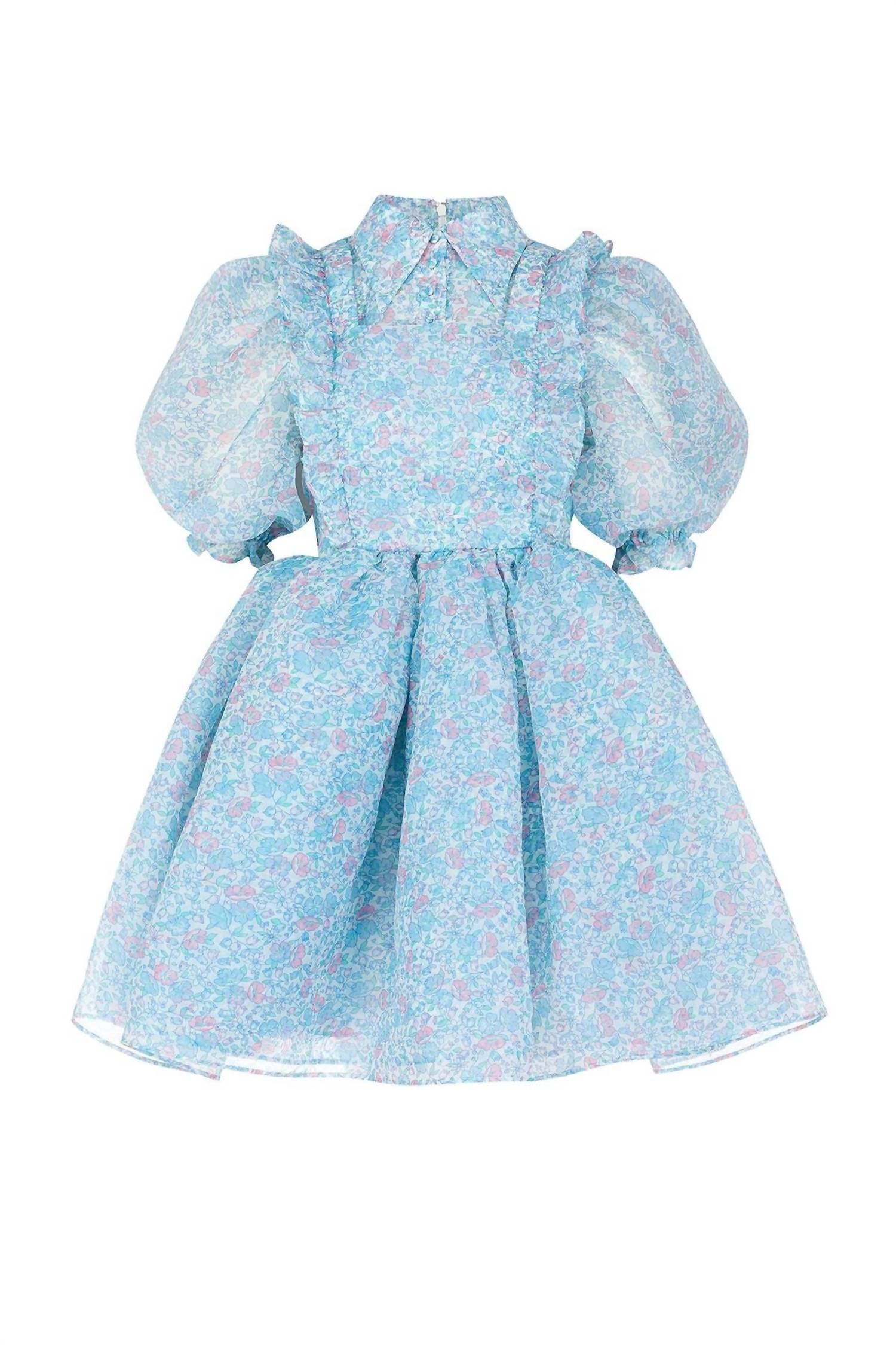 Selkie - Women's Puff Sleeves Mini Dress