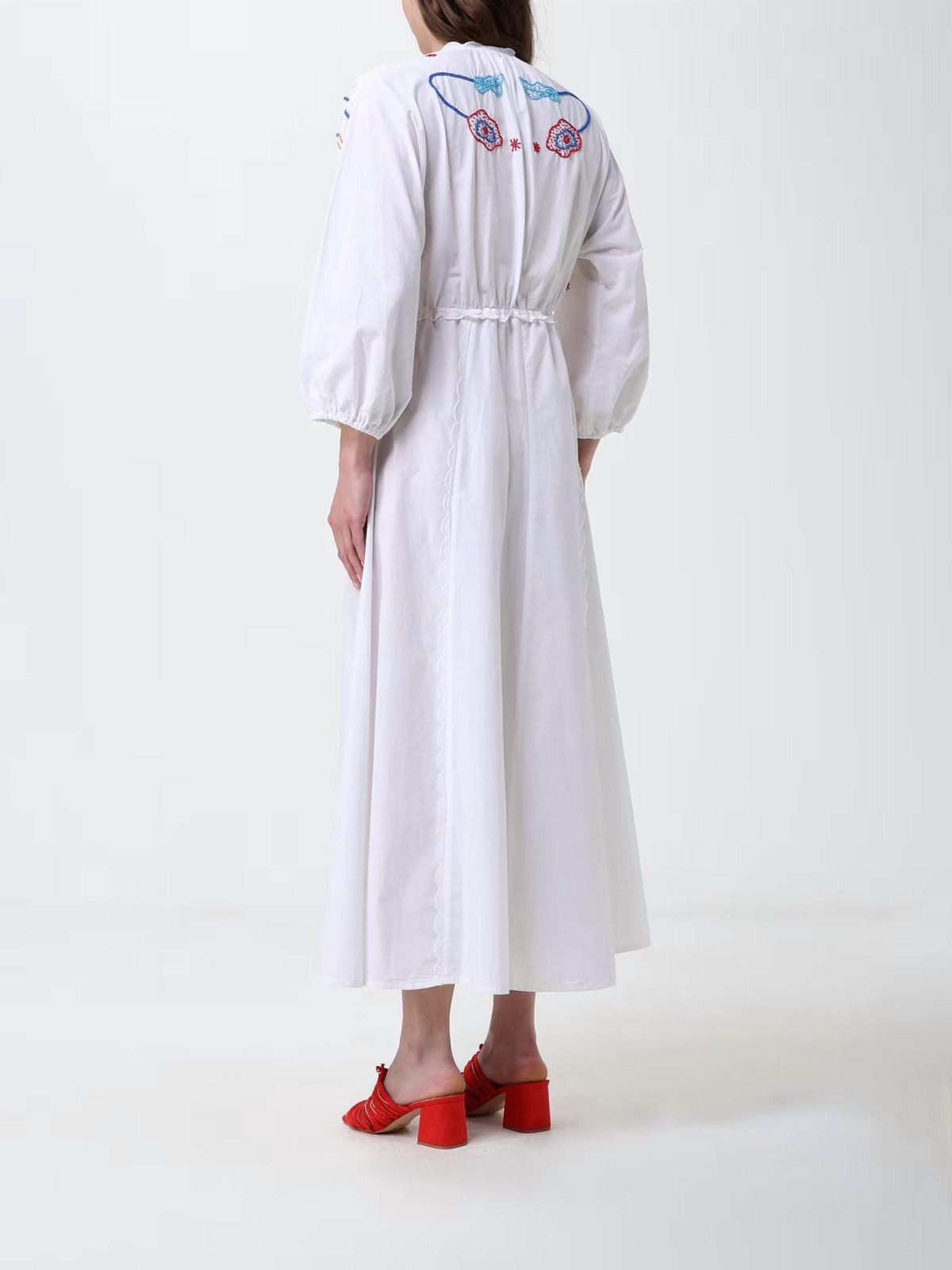 Forte - Embroidered Midi Dress