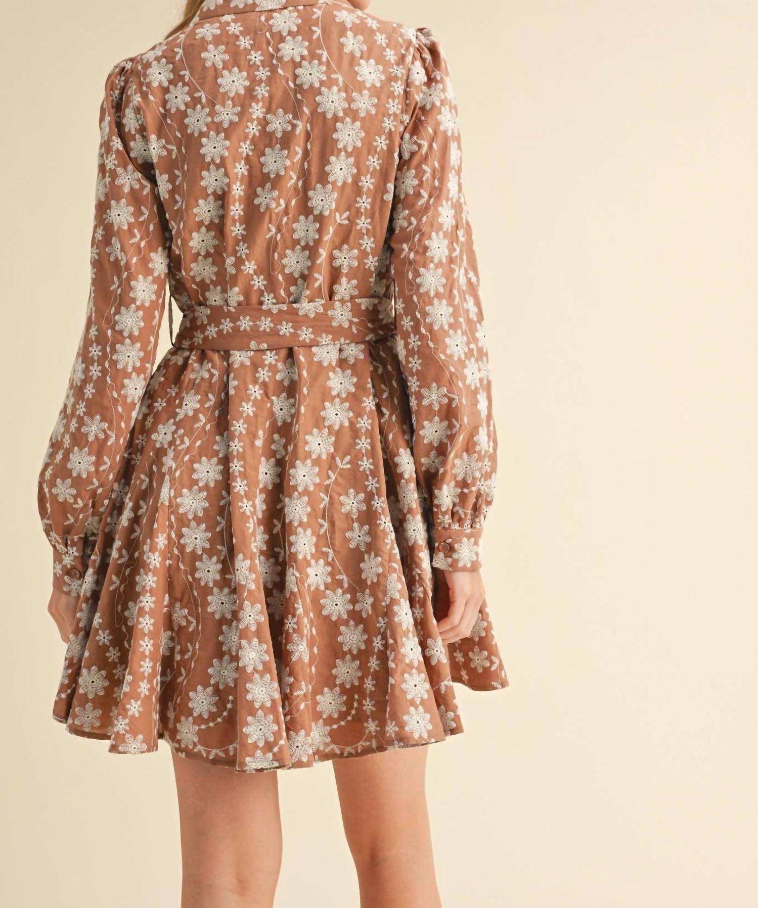 &Merci - Floral Embrodiered Mini Dress