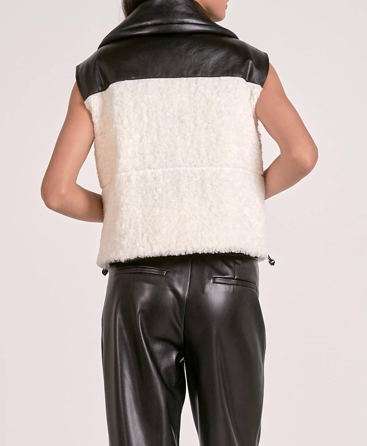 Elan - Reversible Faux Leather Vest