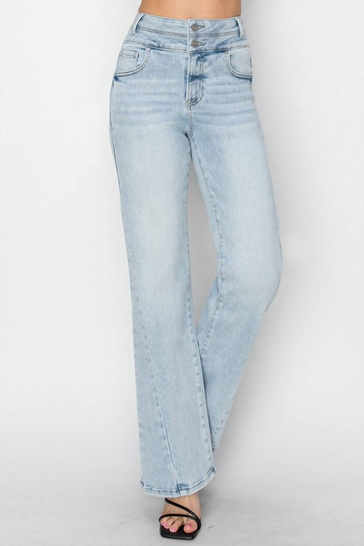 Risen - High Rise Ankle Straight Jeans