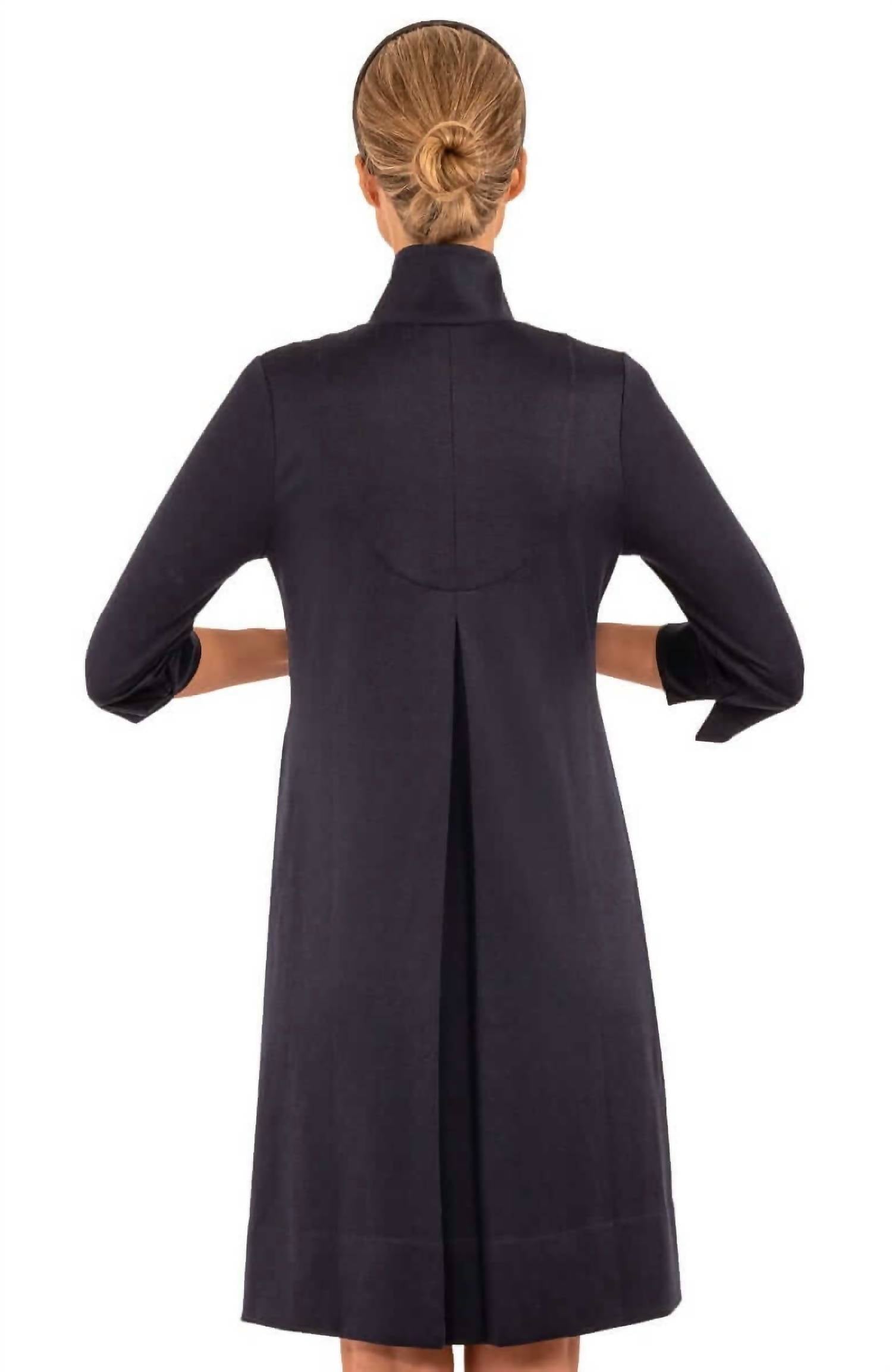 GRETCHEN SCOTT Ponte Alli Mini Dress in navy - women's dress - alternate view