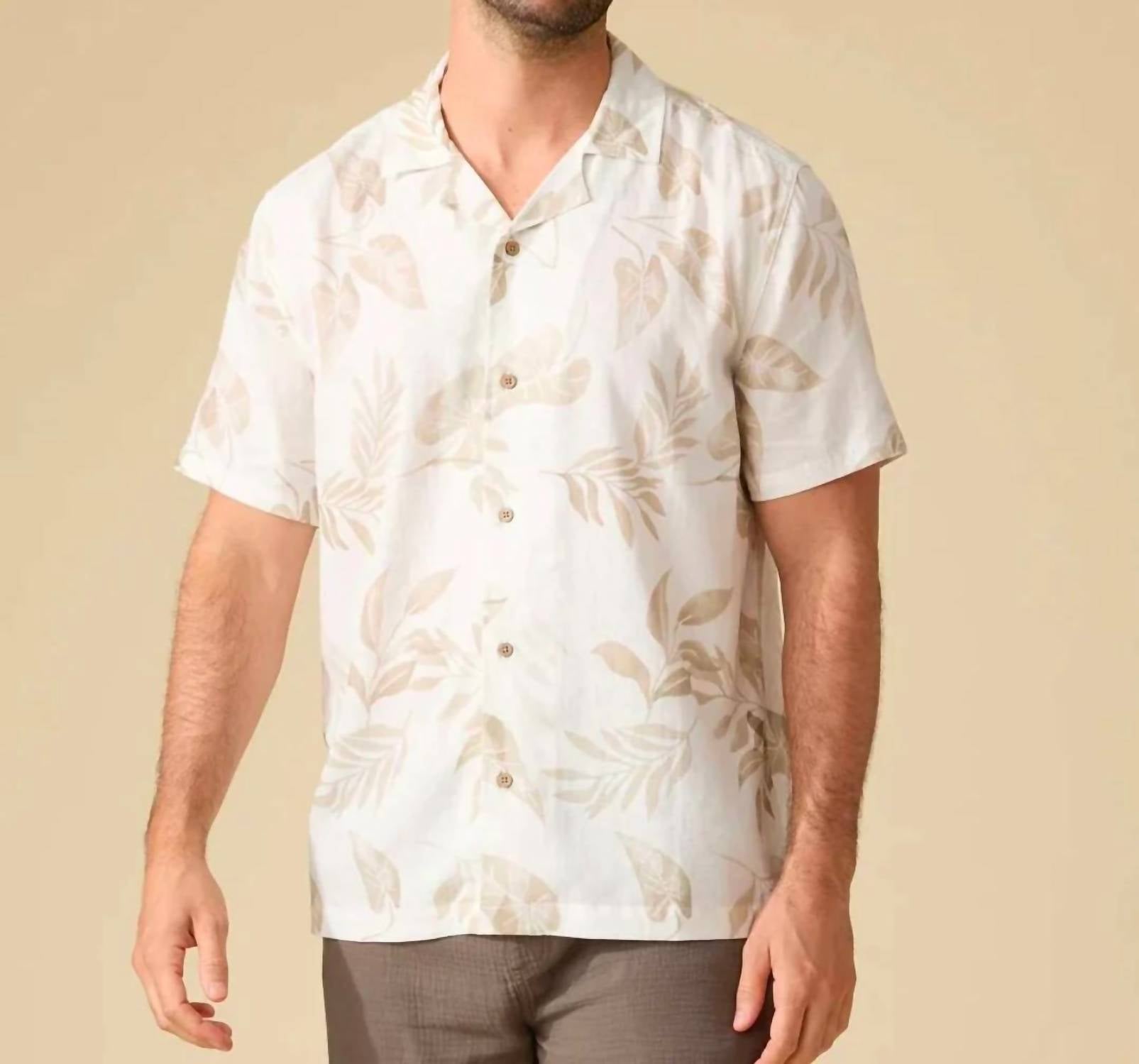 Flags & Anthem - Men's Linen Blend Short Sleeve Button Down