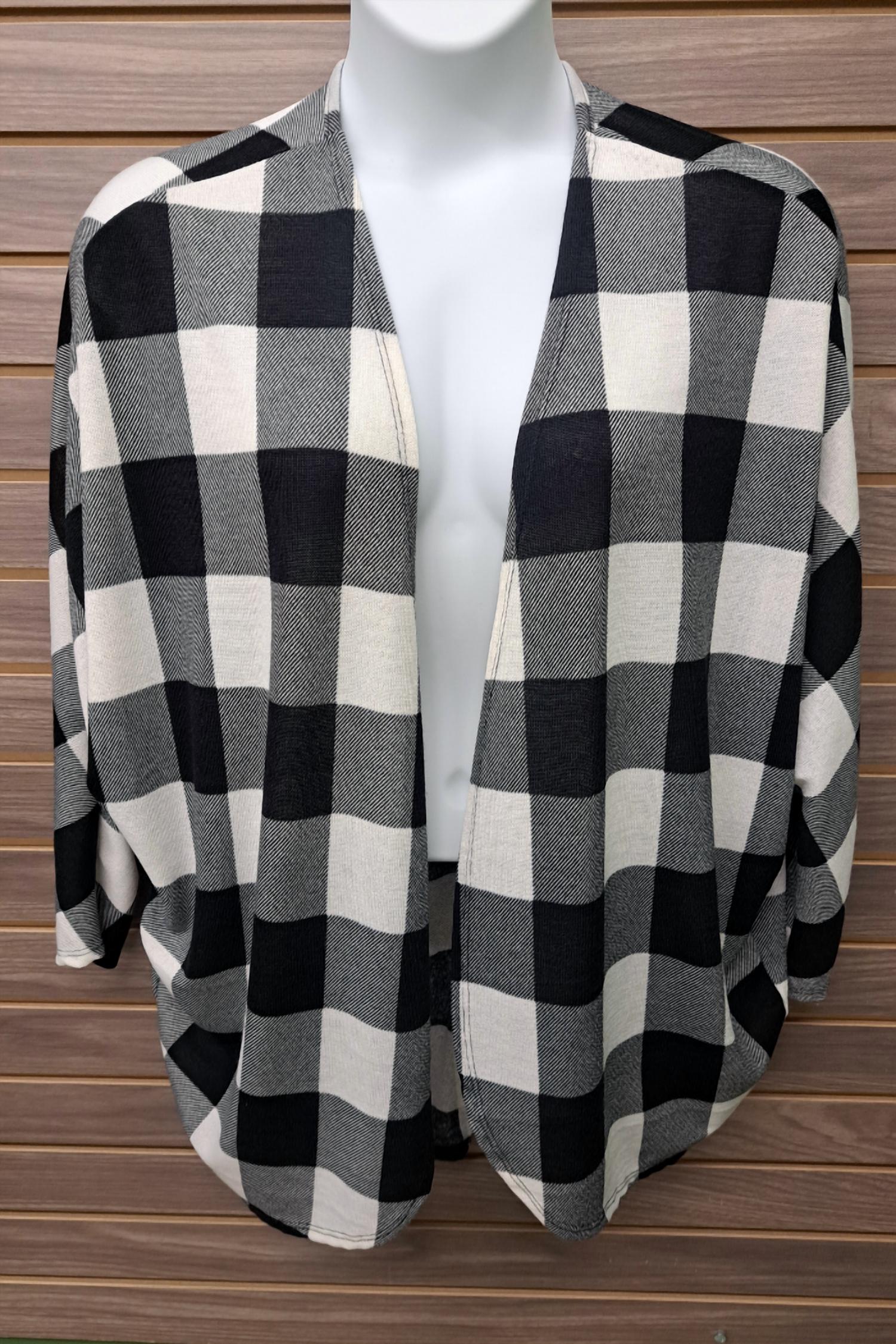 Perfect Peach - Women's Plaid Cardigan
