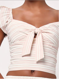 Lulus - Sienna Tie Front Top