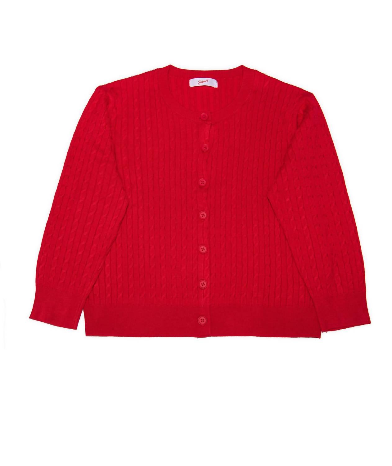 8Apart - Junior Women's Arden Cable Knit Cardigan