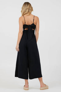 Ocean Drive - Lightweight Tie Front Jumpsuit