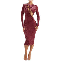 Mistress Rocks - Devoré Velvet Midi Dress