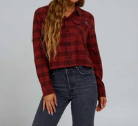 Salty Crew - Stay Golden Crop Flannel Shirt