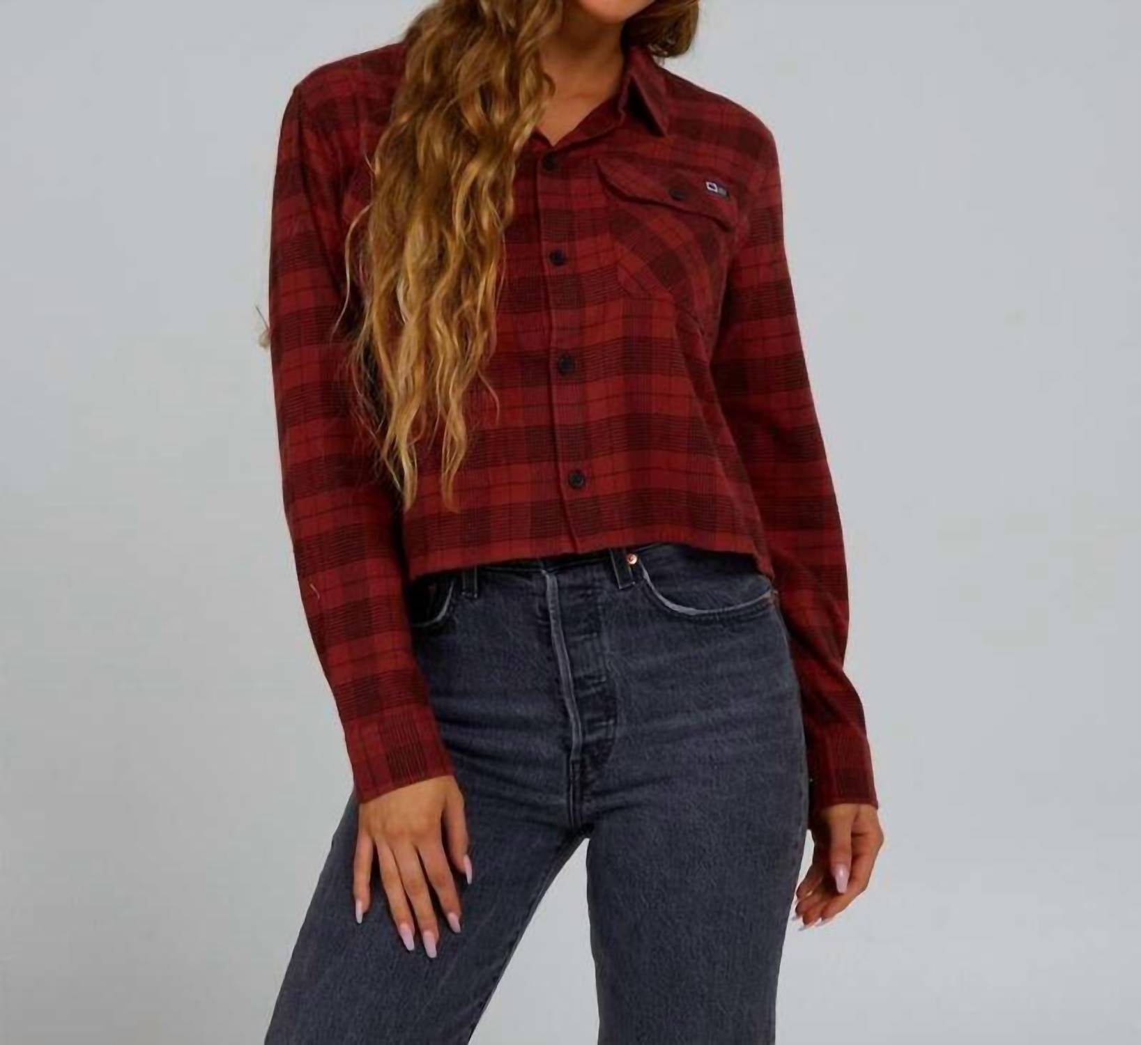 Salty Crew - Stay Golden Crop Flannel Shirt