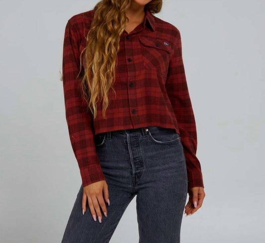 Salty Crew - Stay Golden Crop Flannel Shirt