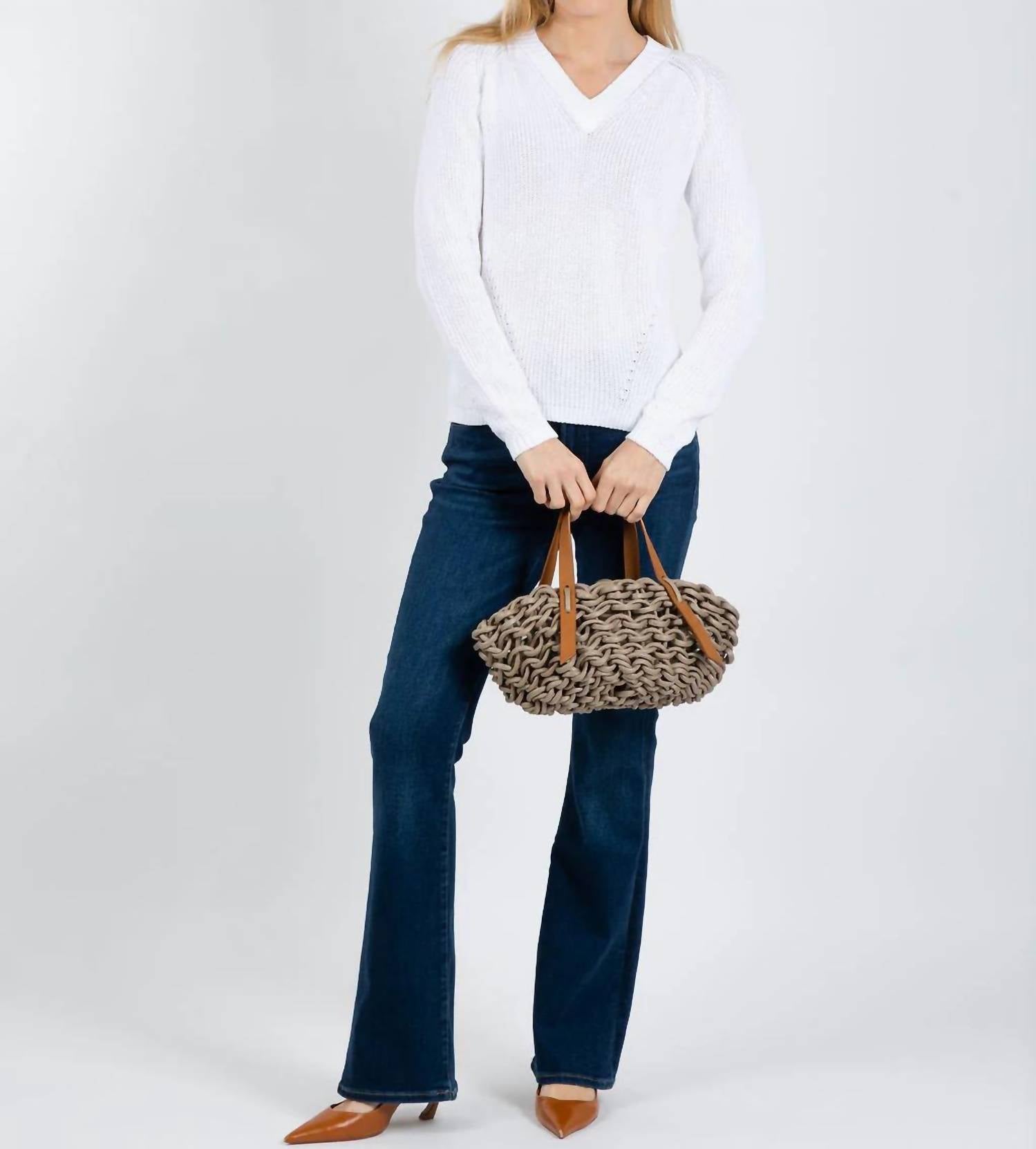 Pure Amici - Knit V Neck Sweater