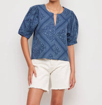 Fifteen Twenty - Women's Puff Sleeve Blouse