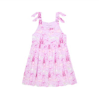 Posh Peanut - Girls Lilith Bow Babydoll Dress
