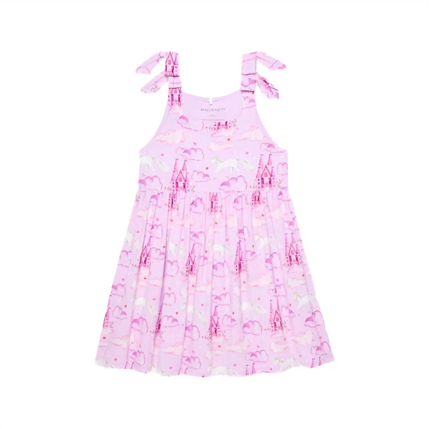 Posh Peanut - Girls Lilith Bow Babydoll Dress