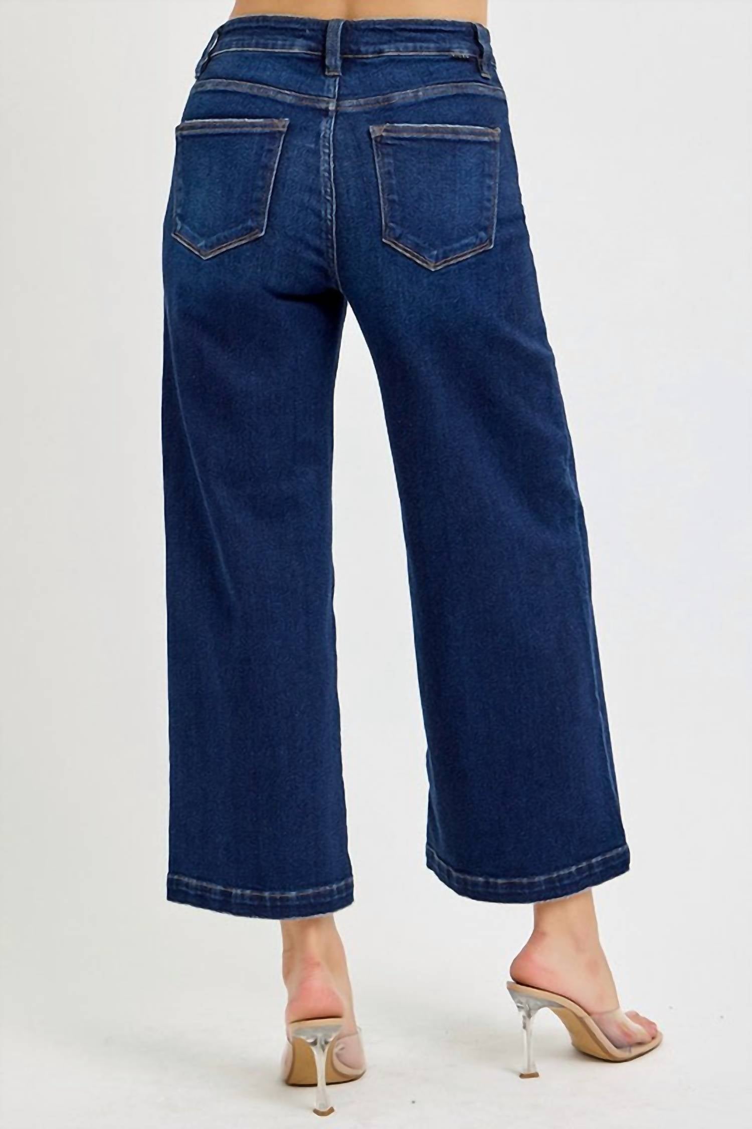 Risen - Lettie High Rise Crop Wide Jeans