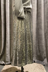 Brazeau Tricot - Women's Shimmer Sequin Midi Skirt
