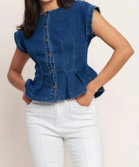 Flying Tomato - Washed Denim Top