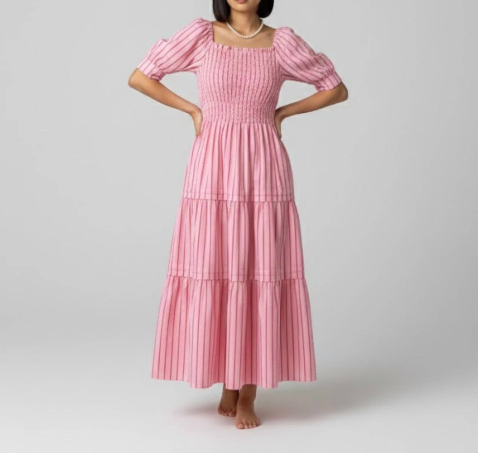 She + Sky - Gia Stripe Midi Dress
