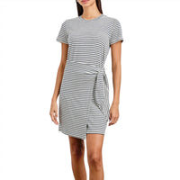 Rails Women's Edie Dress in ivory navy micro stripe - women's dress - alternate view