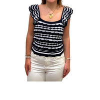 Autumn Cashmere - Flutter Sleeve Knit Tank Top