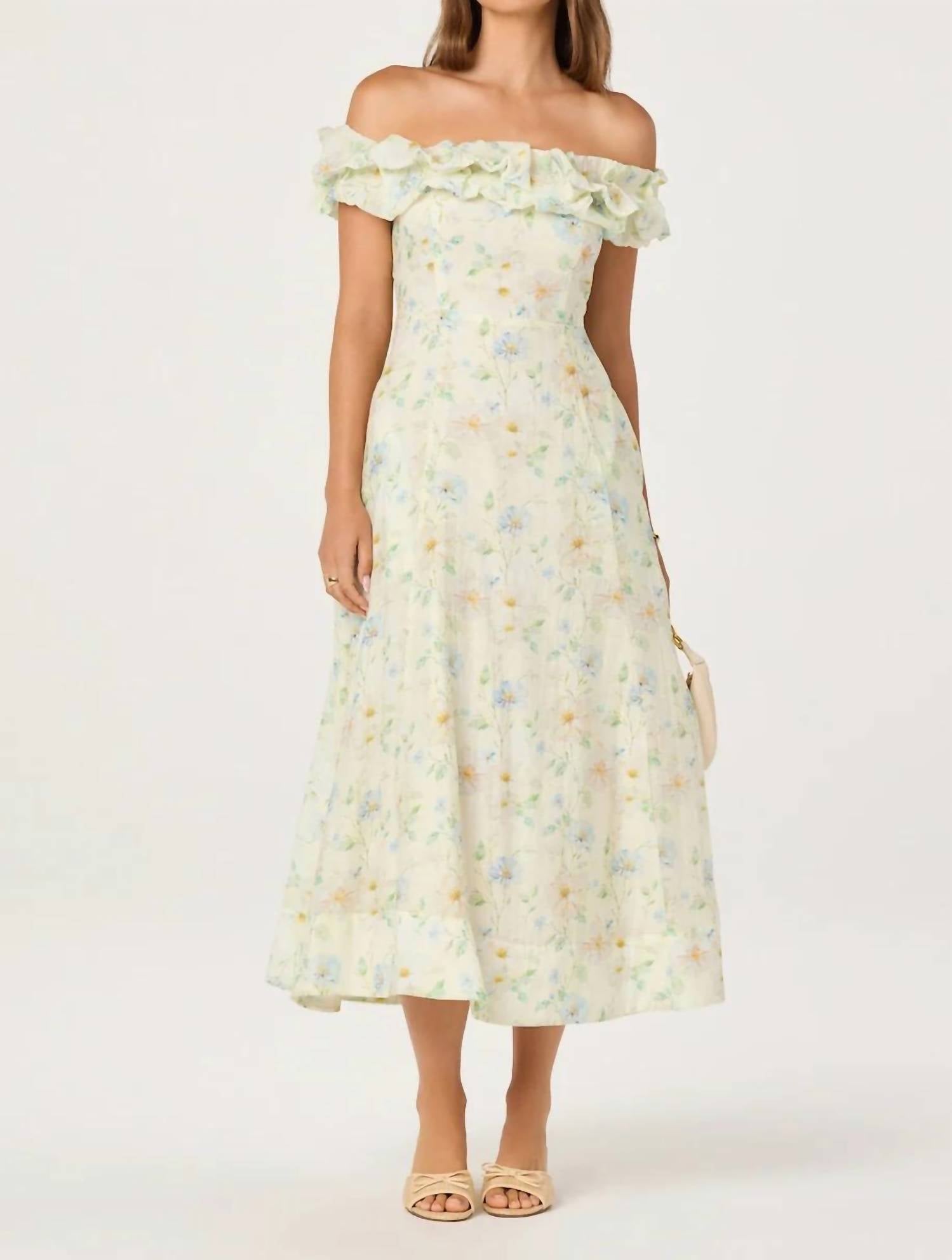 Astr - Alannah Off The Shoulder Midi Dress