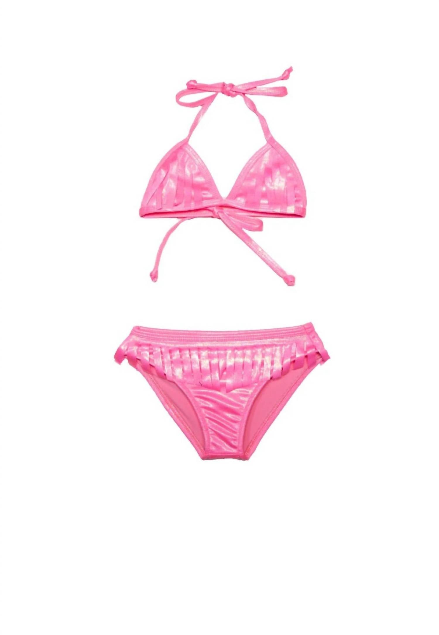 Les Tout Petits - Girl's Shimmer Fringe Swimsuit