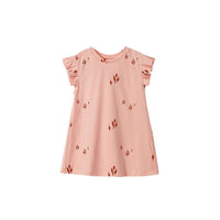 Omamimini - Jersey Dress with box Pleated Sleeve