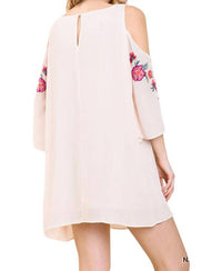 Umgee - Open Shoulder Angel Sleeve Dress