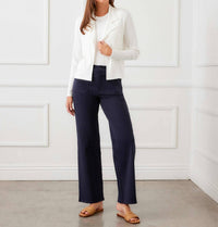 Karen Kane - Ribbed Long Set-In Sleeves Jacket - Petite