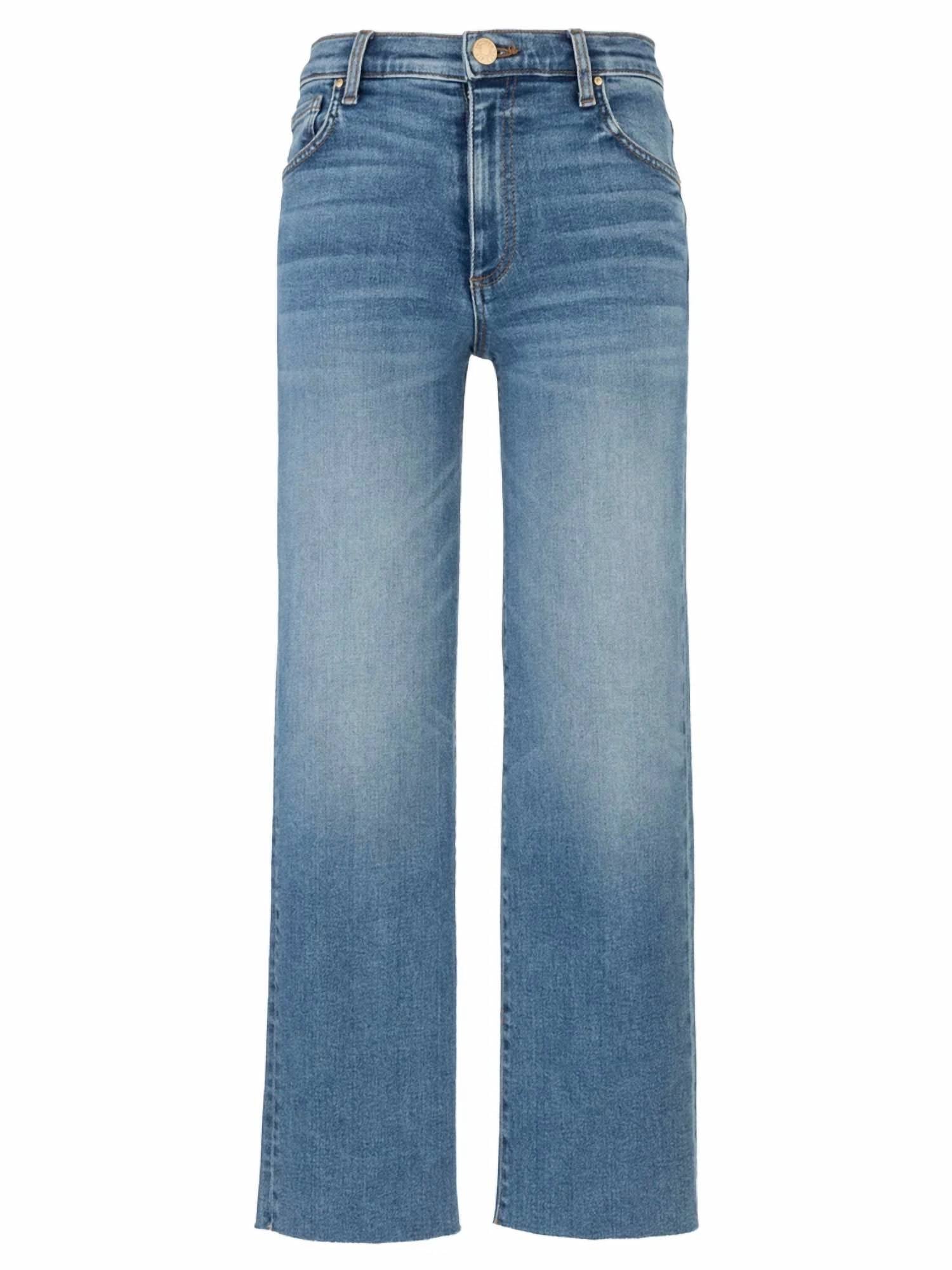 Kut From The Kloth - Avery High Rise Fab Ab Easy Straight Leg Raw Hem Jeans