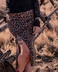 1 The Woman - Frayed Split Midi Skirt