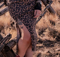 1 The Woman - Frayed Split Midi Skirt