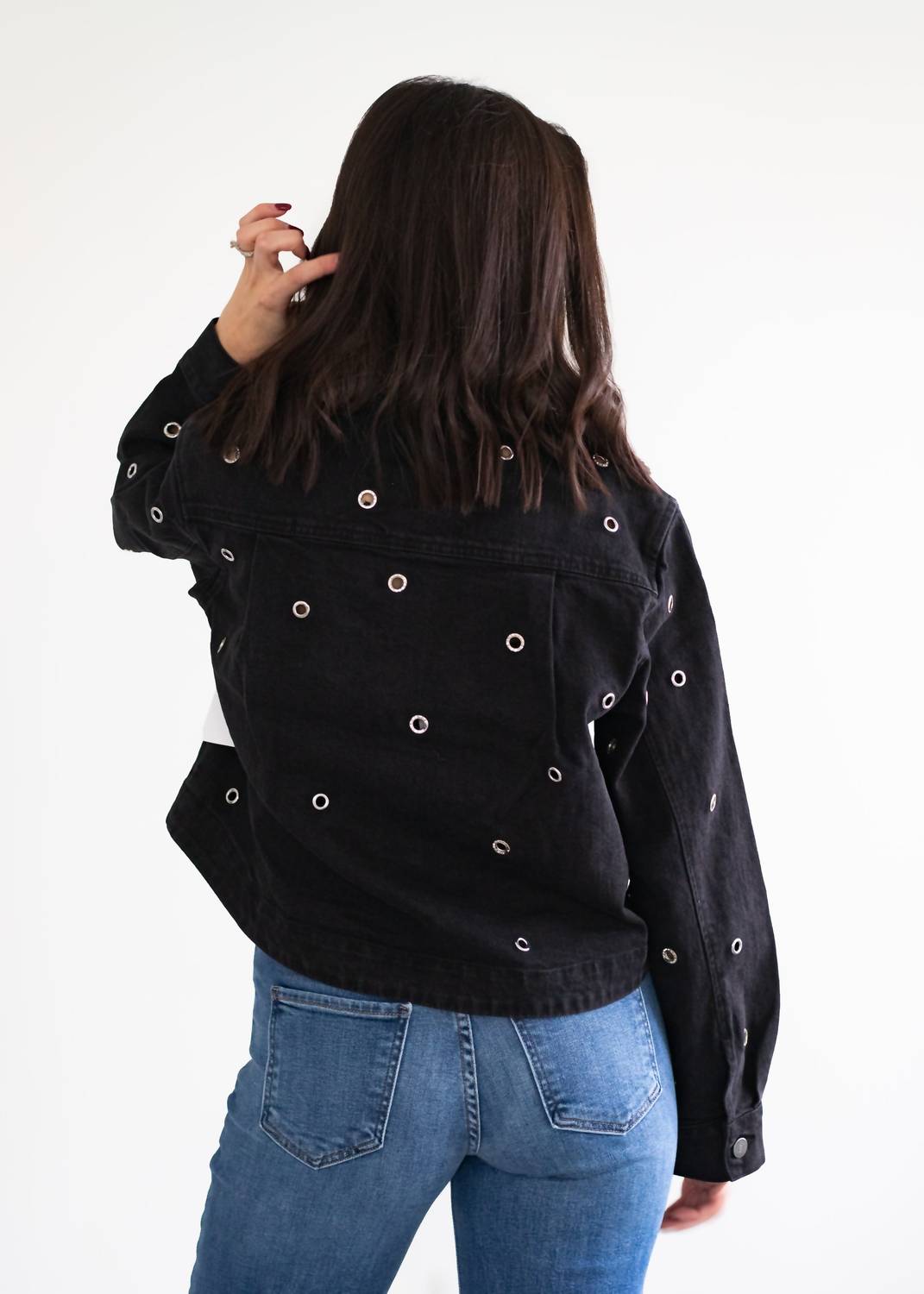 Habitual - Embellished Cropped Swingy Oversized Jacket