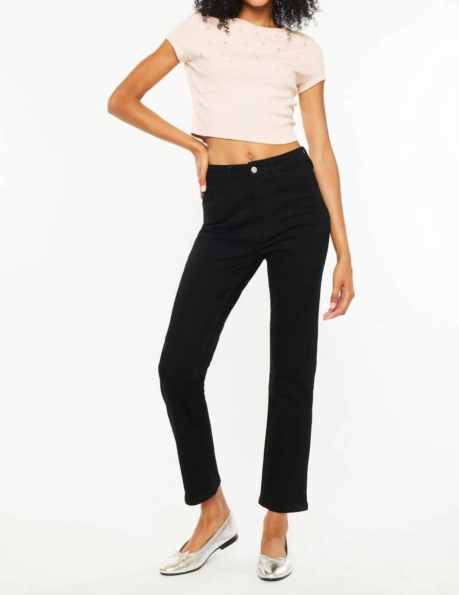 Kancan - Open Pack High Rise Slim Straight Jeans