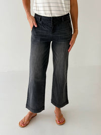 1822 Denim - Slim Wide Leg Jeans With Double Stacked Waistband