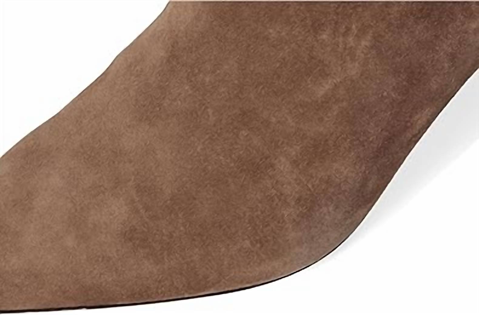PELLE MODA Women's Lidya Heeled Tall Boots in taupe suede - women's shoe - detail view
