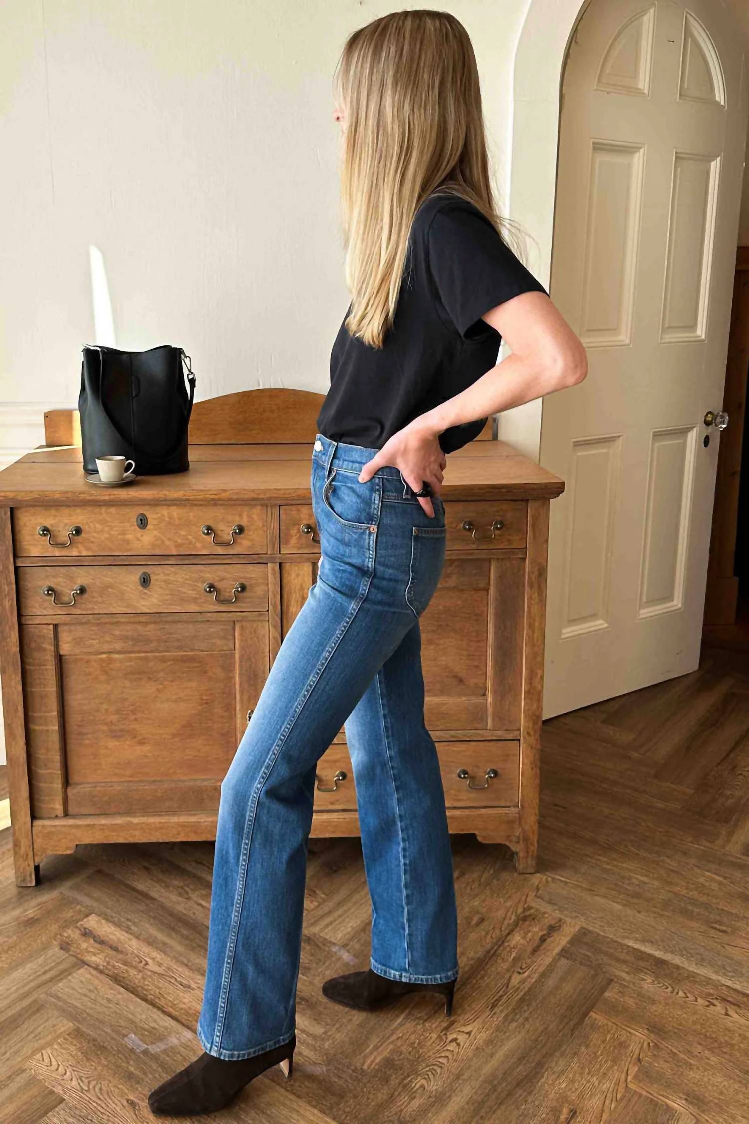 EMERSON FRY Treasure Straight Denim Jeans in open sky - women's jeans - alternate view