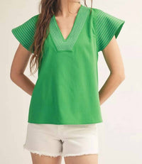 Jodifl Women's Slow Down Top in green - women's shirt