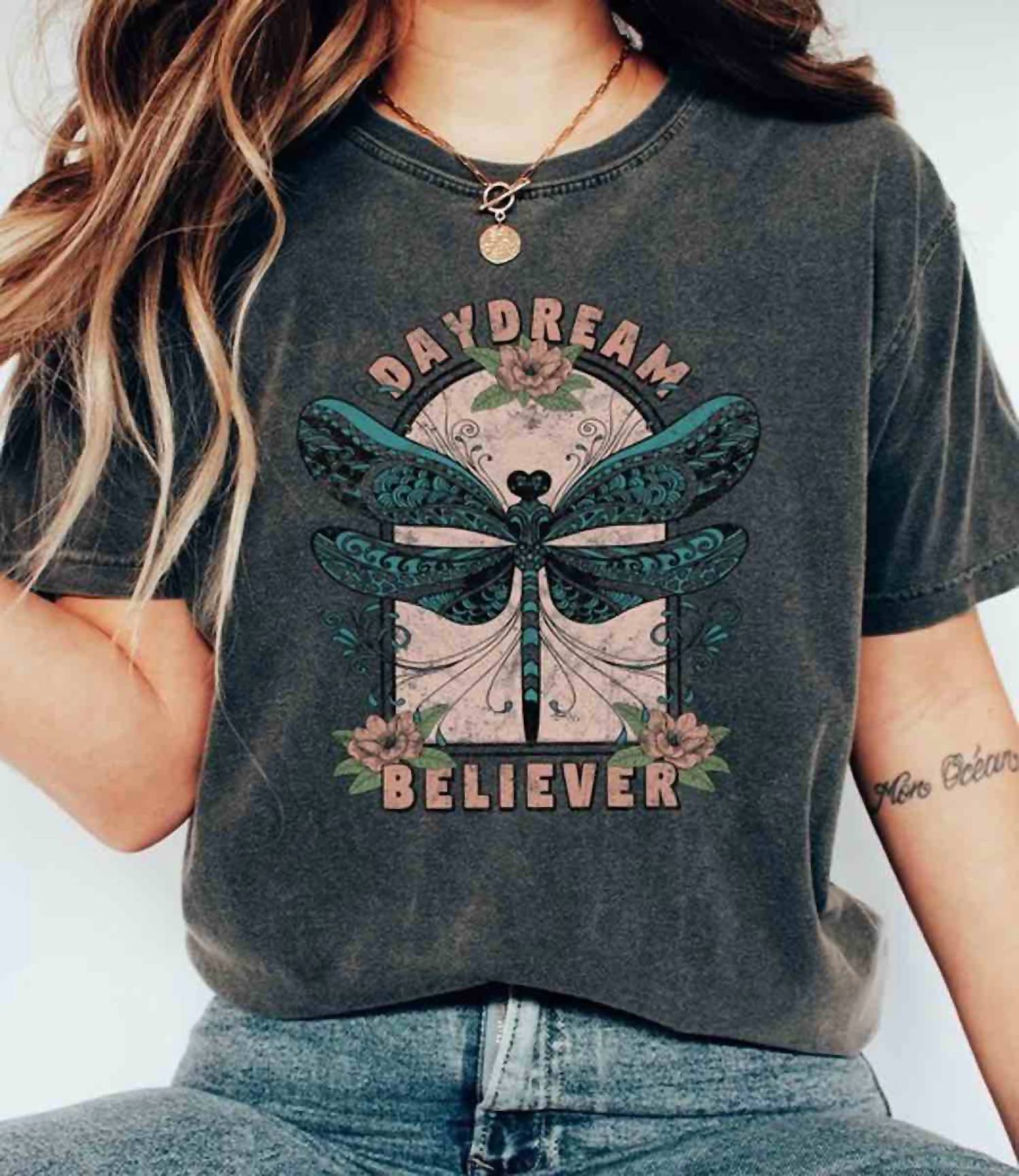 Kissed Apparel - Daydream Believer Floral Graphic Tee