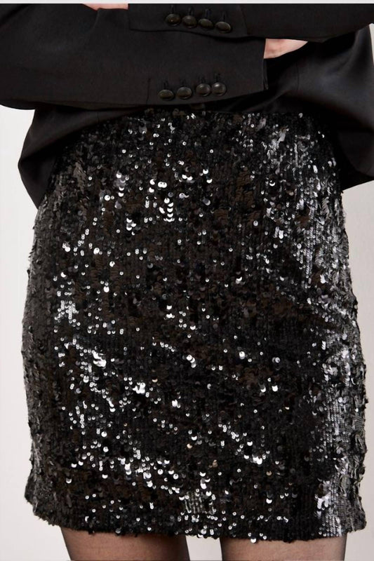 Apricot - Mini Sequins Skirt