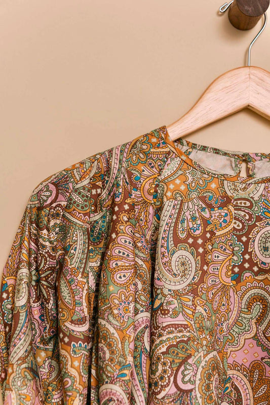 Current Air - Women's Paisley Cottagecore Top