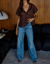 By Together - Floral Print Collared Top