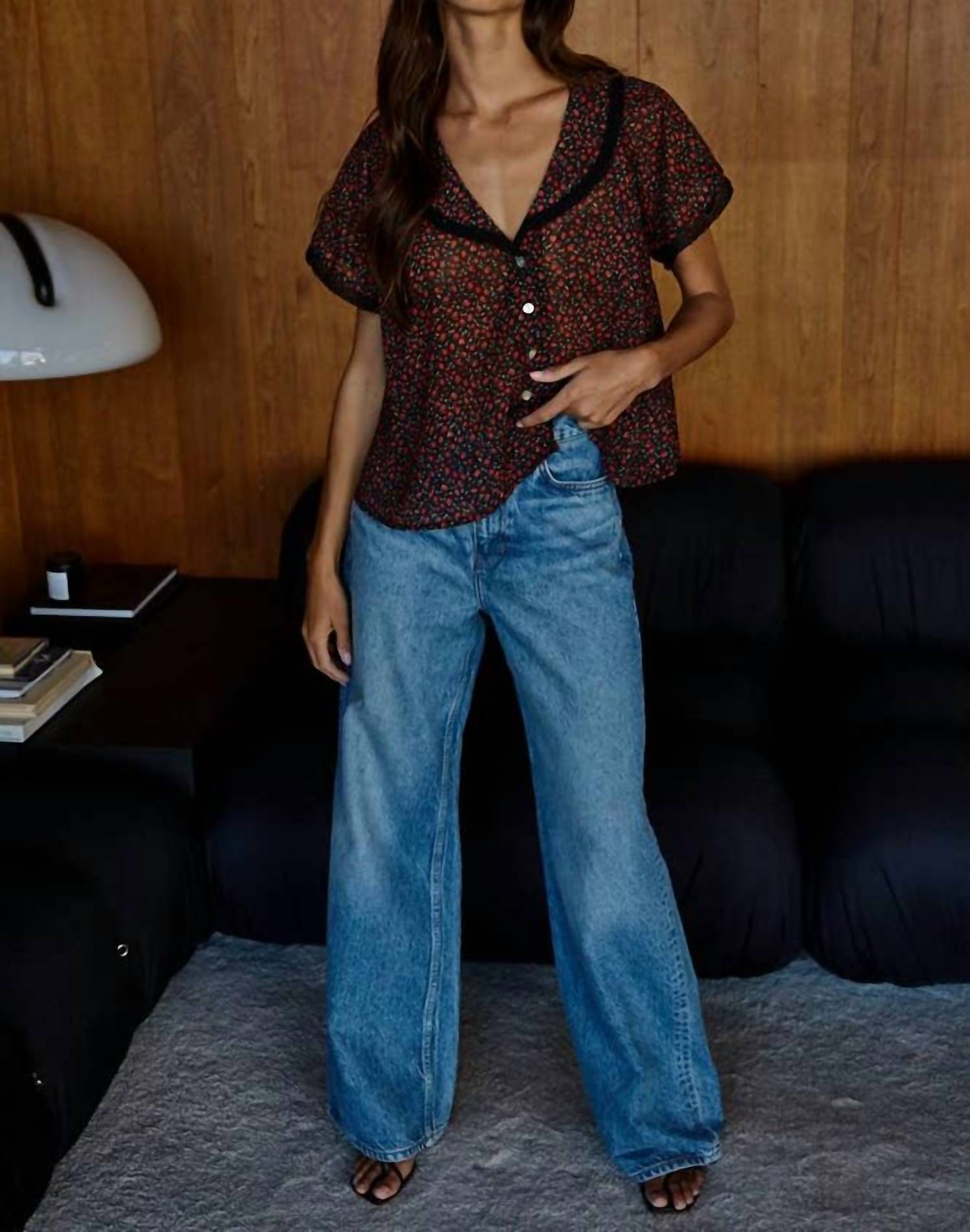 By Together - Floral Print Collared Top
