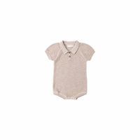 Quincy Mae - Kid's Knit Polo Romper