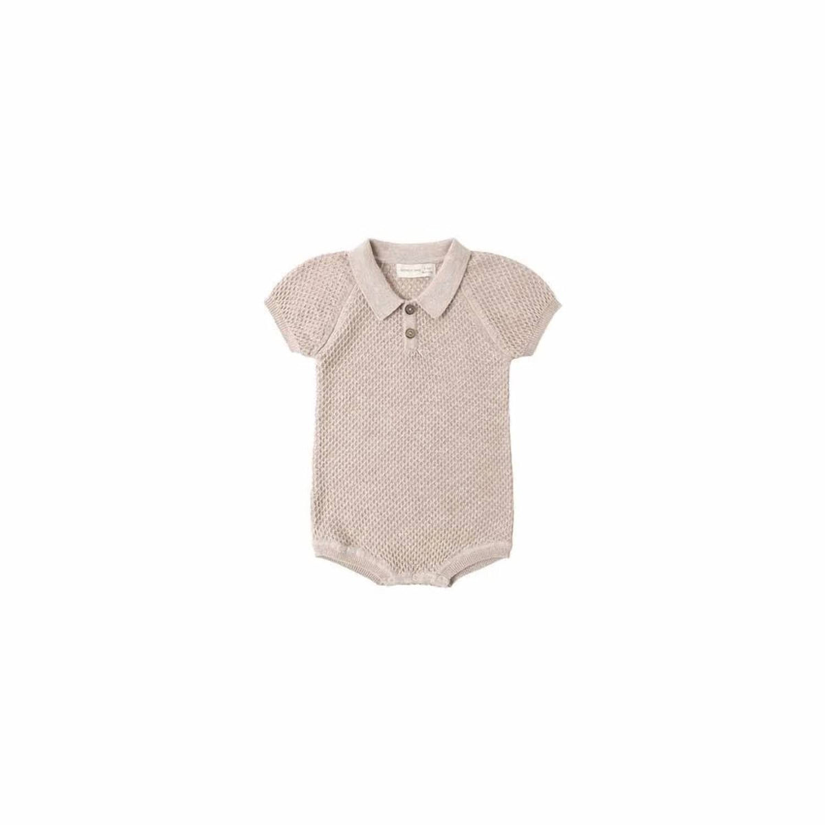 Quincy Mae - Kid's Knit Polo Romper